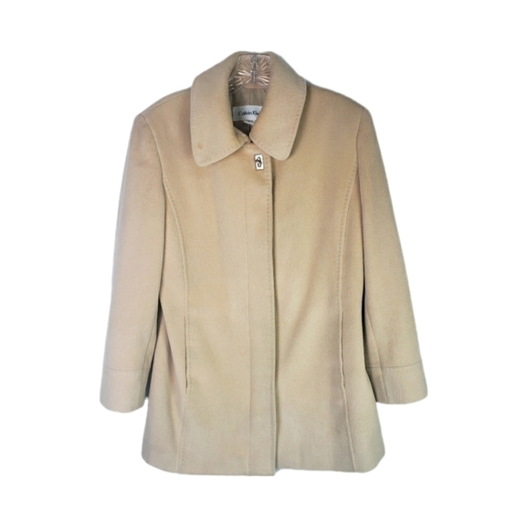 Calvin Klein Womens Angora/Wool Blend Coat Size 4 - Picture 6 of 12